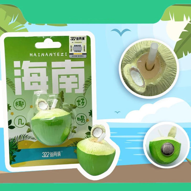 3D Coconut Magnetic Fridge Magnet – Island Souvenir - Hainan Specialty