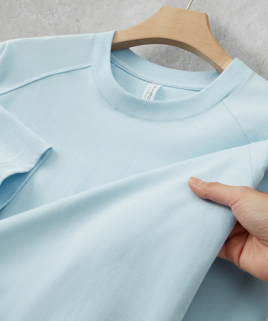 Drop Shoulder Multi-color Round Neck Cotton T-shirts