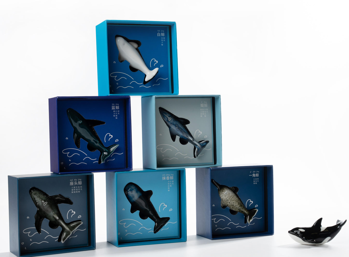 Whale-Themed Ceramic Fridge Magnet Gift - Hainan Specialty