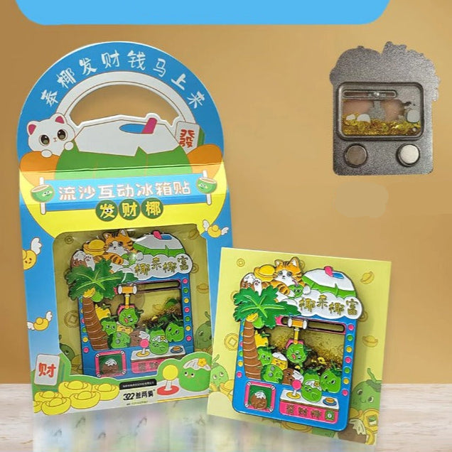 Interactive Coconuts Fridge Magnet Cute Hainan Souvenir - Hainan Specialty
