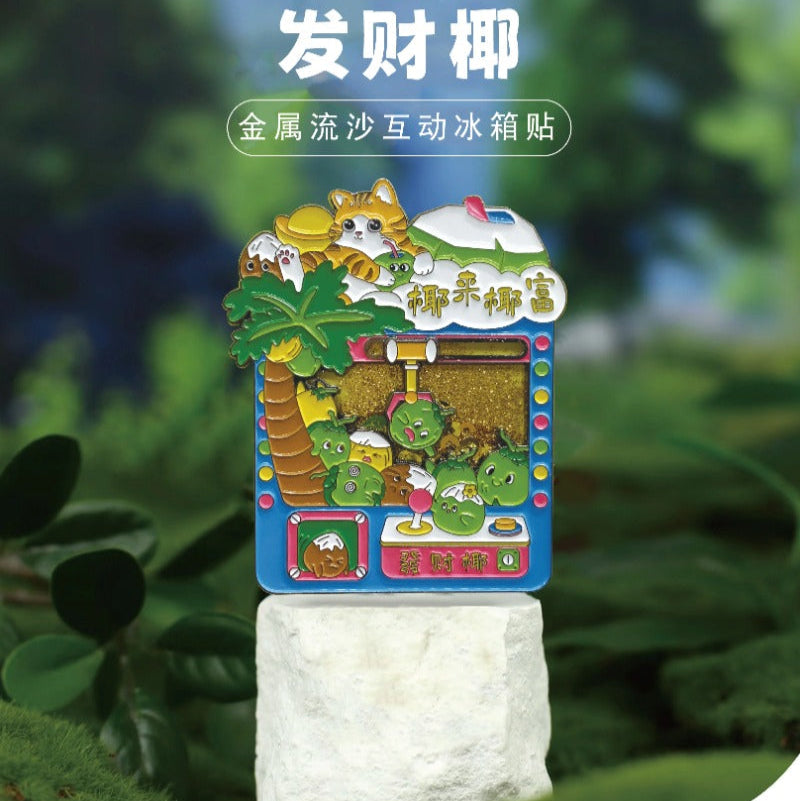 Interactive Coconuts Fridge Magnet Cute Hainan Souvenir - Hainan Specialty