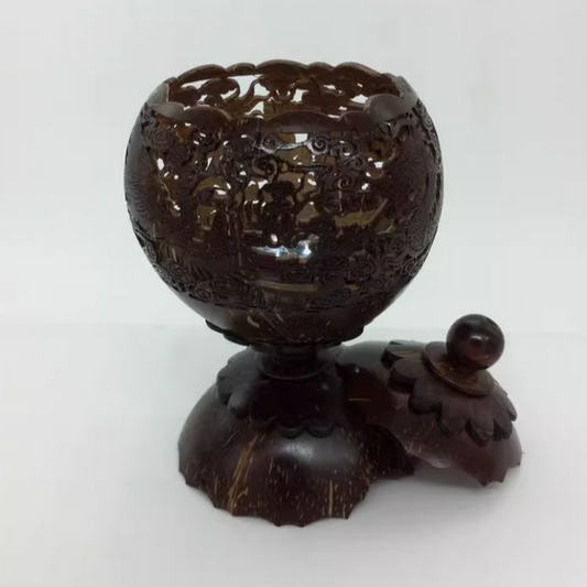 Eco Coconut Shell Tea Can & Lamp - Hainan Specialty