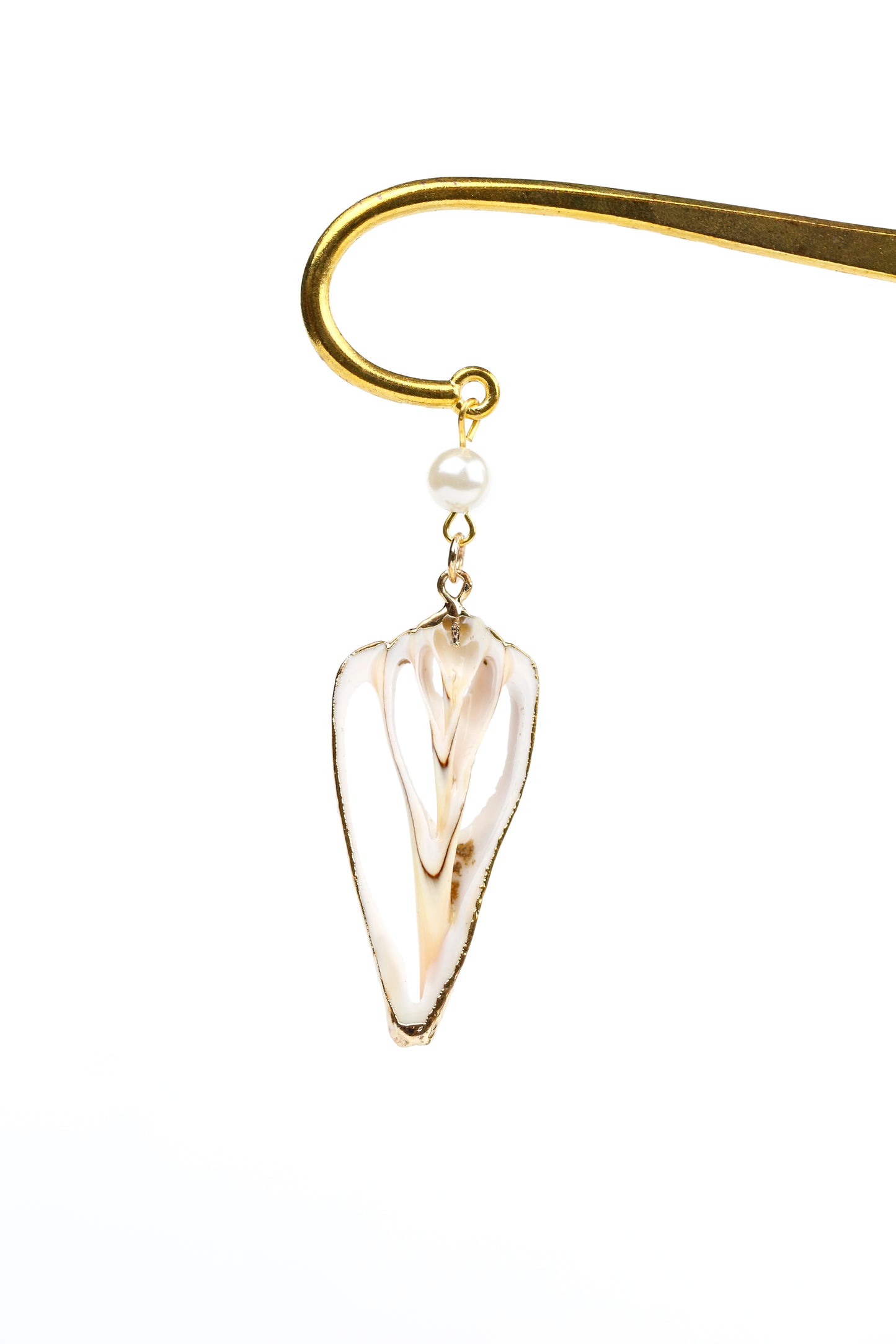 Gold Plated Seashell Bookmark & Hairpin Set - Hainan Specialty
