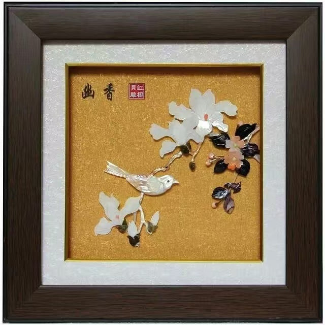 Handcrafted Seashell Mosaic Wall Art - Hainan Specialty
