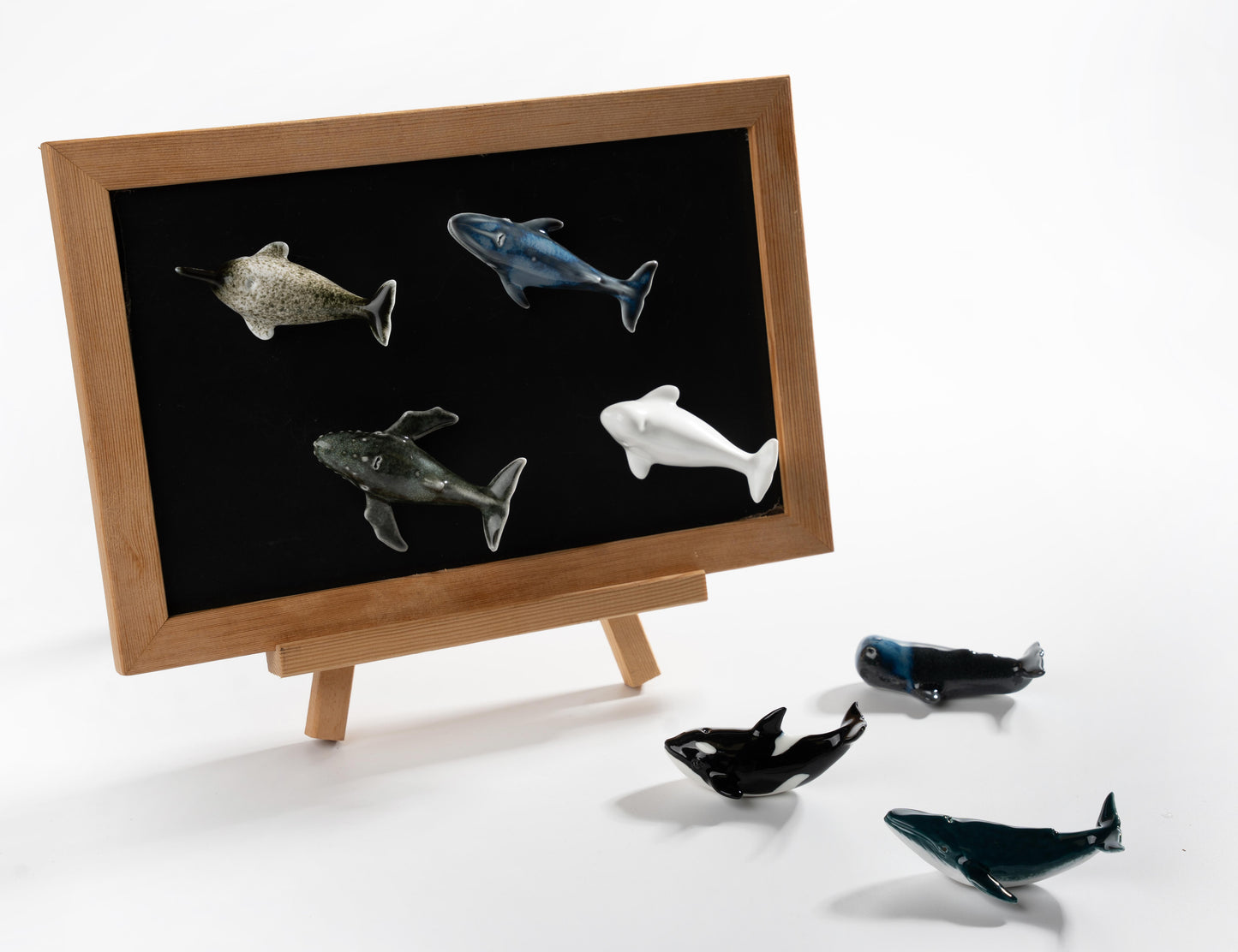 Whale-Themed Ceramic Fridge Magnet Gift - Hainan Specialty