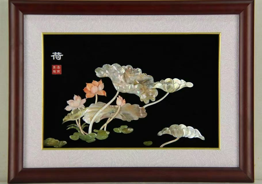 Handcrafted Seashell Mosaic Wall Art - Hainan Specialty