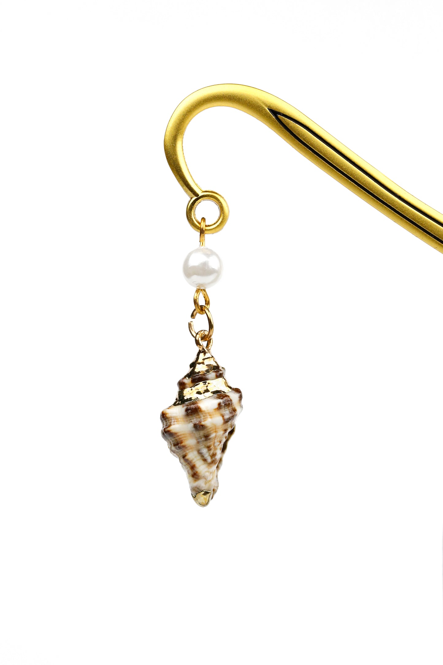 Gold Plated Seashell Bookmark & Hairpin Set - Hainan Specialty