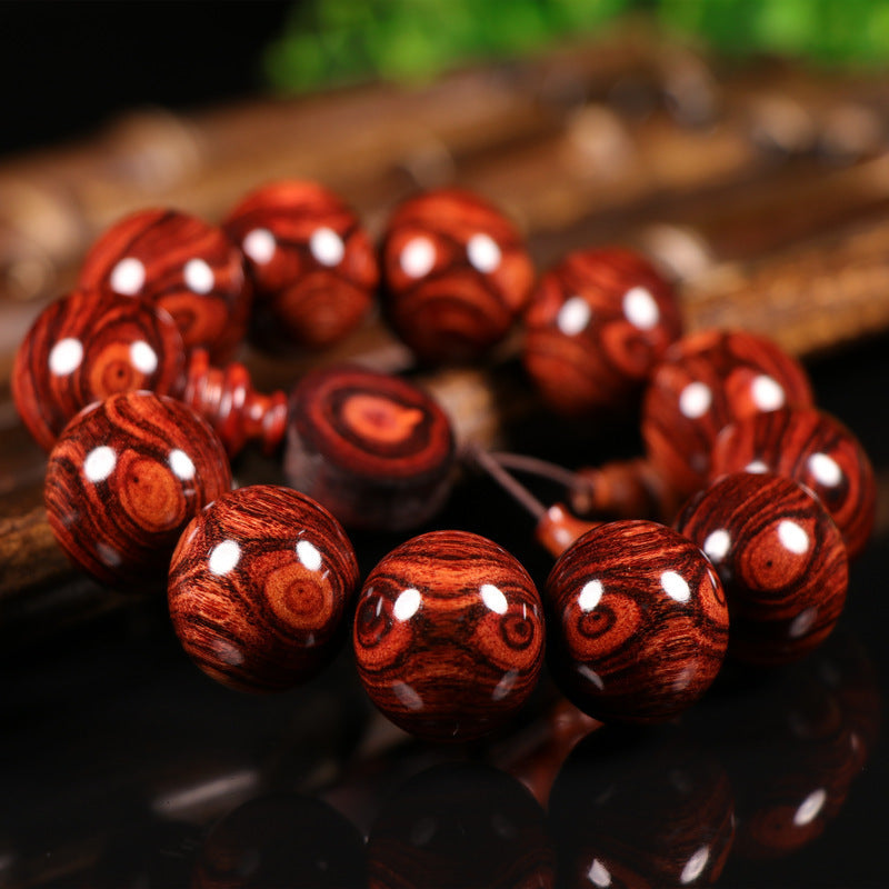 Handmade Huanghuali Wood Bead Bracelet - Hainan Specialty