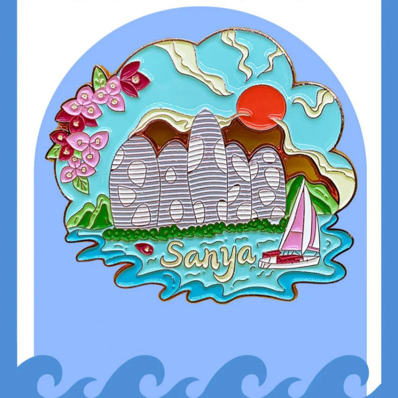 Phoenix Island Fridge Magnet – Sanya Travel Souvenir - Hainan Specialty