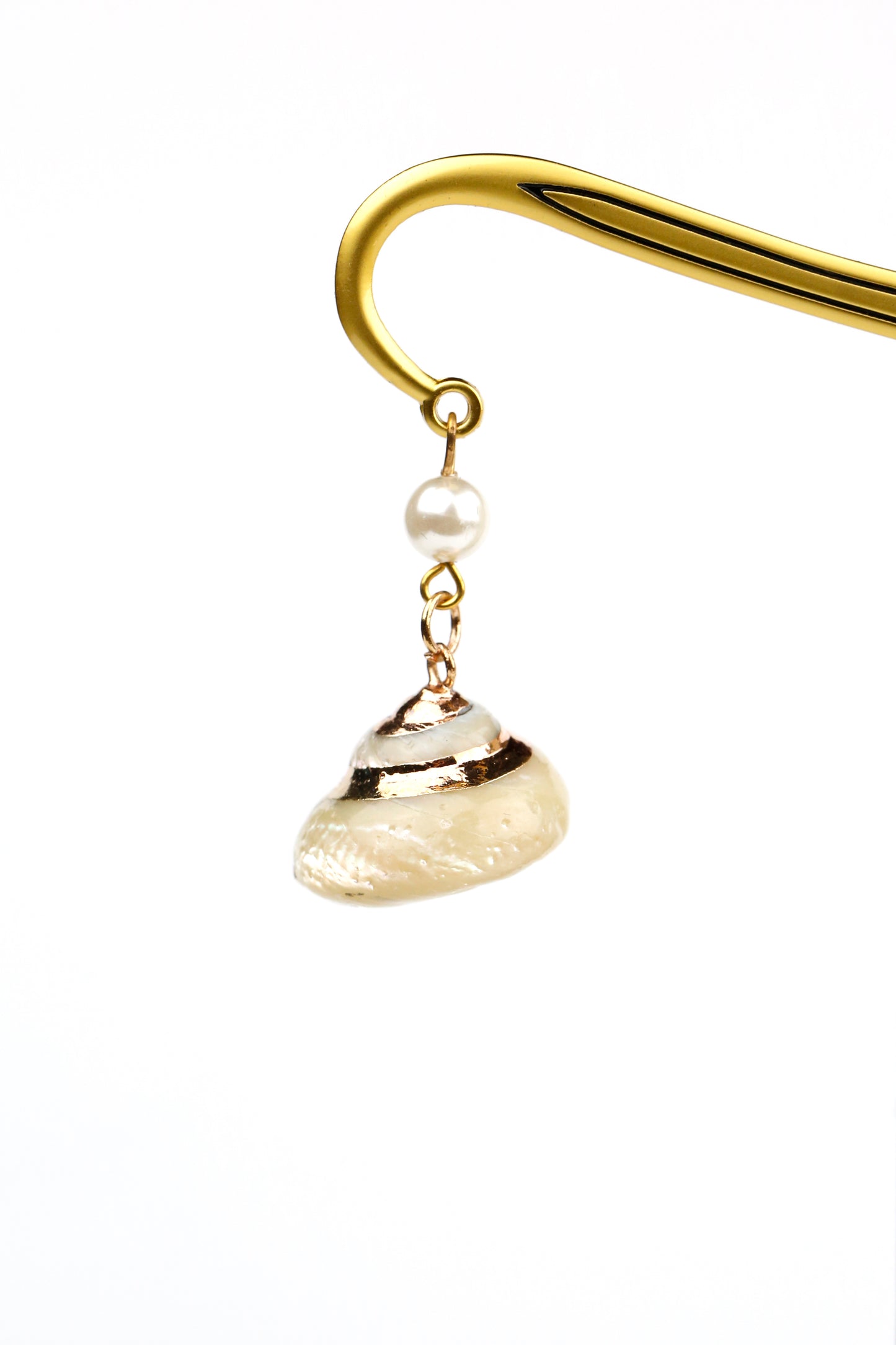 Gold Plated Seashell Bookmark & Hairpin Set - Hainan Specialty