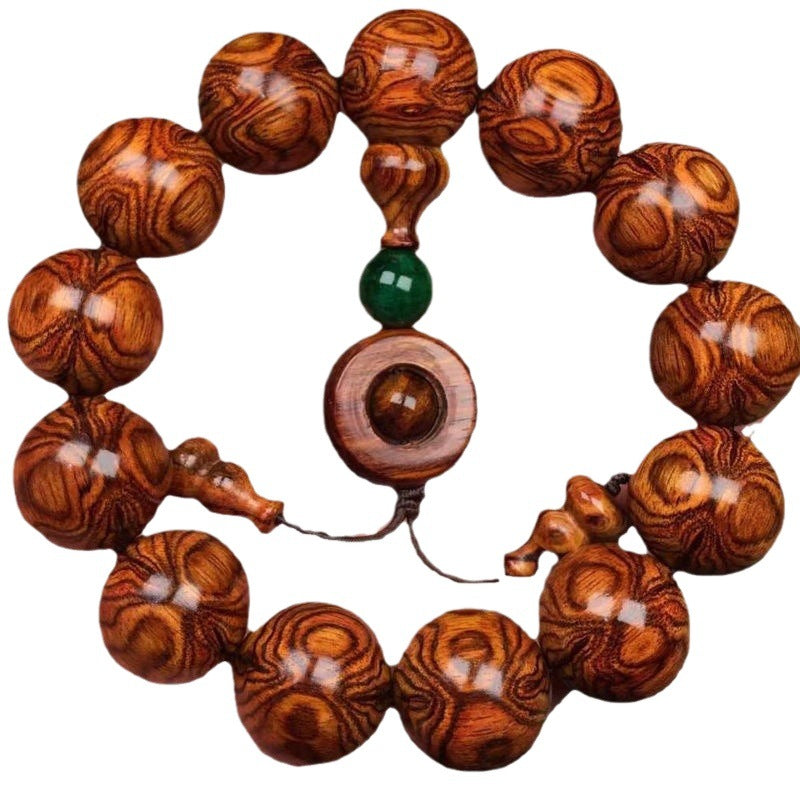 Handmade Huanghuali Wood Bead Bracelet - Hainan Specialty