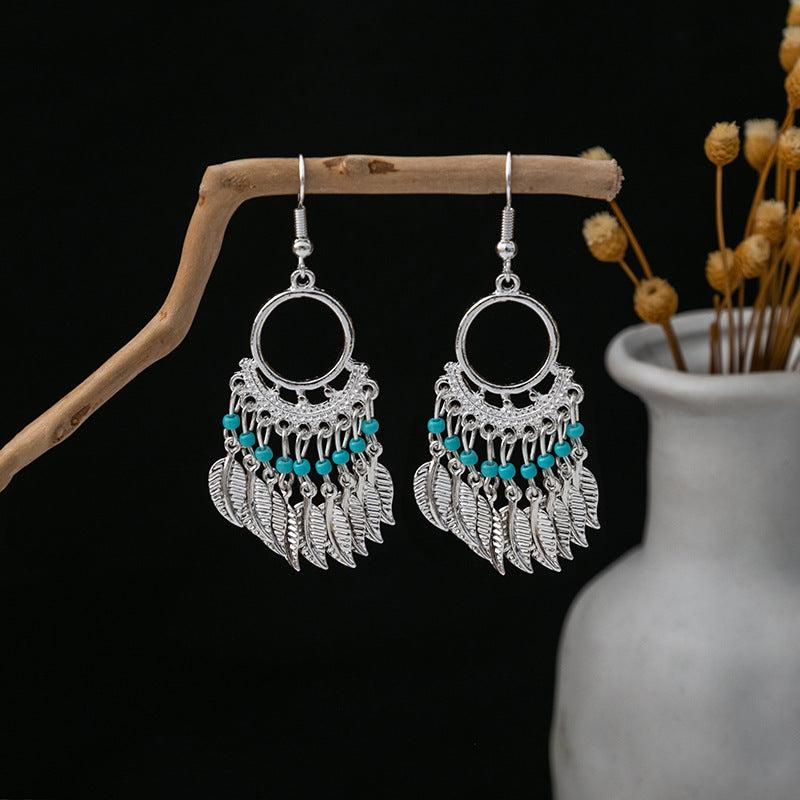 Li Ethnic Pure Silver Tribal Earrings