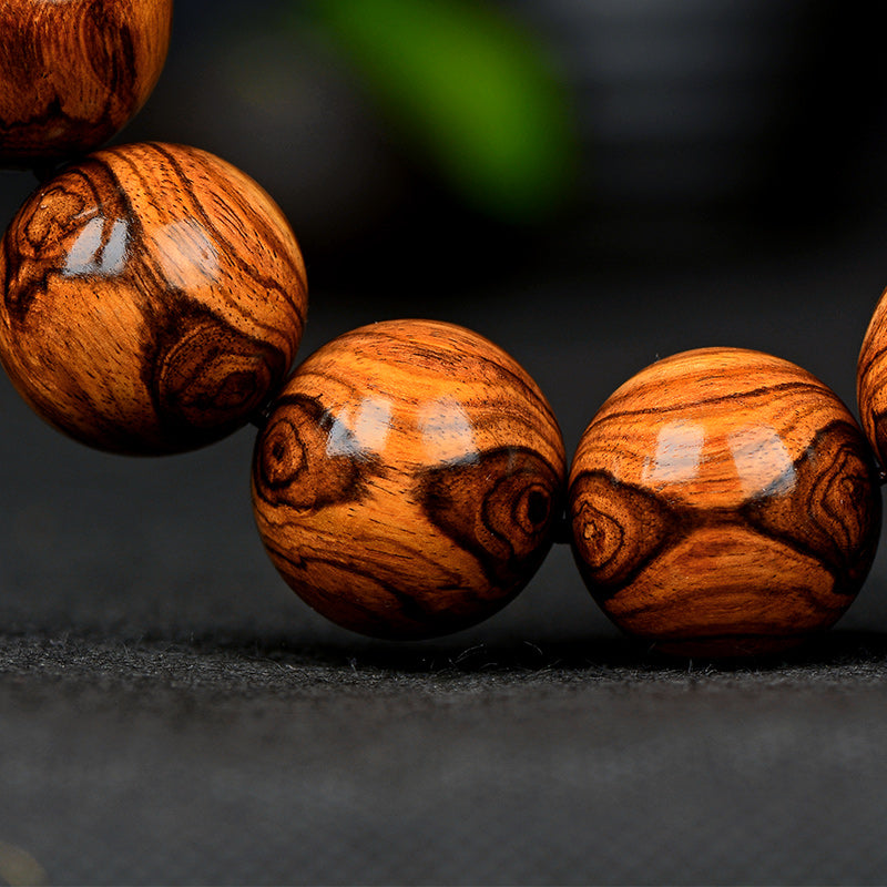 Handmade Huanghuali Wood Bead Bracelet - Hainan Specialty