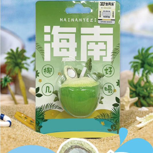 3D Coconut Magnetic Fridge Magnet – Island Souvenir - Hainan Specialty