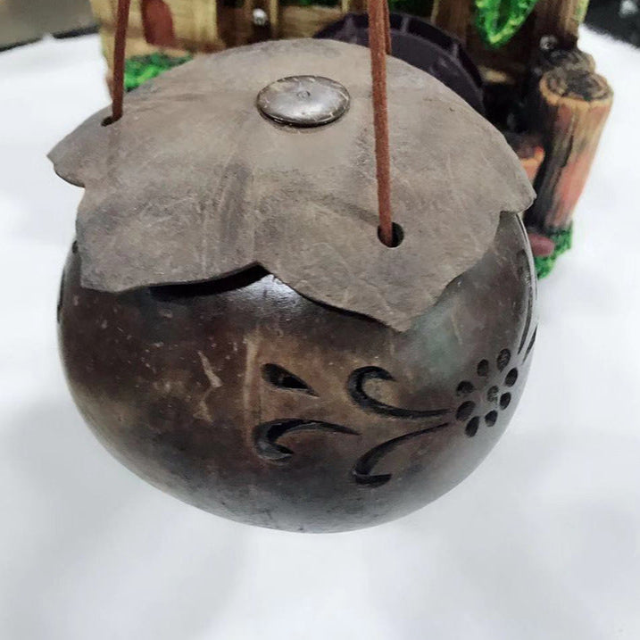 Handmade Coconut Shell Hanging Basket - Hainan Specialty
