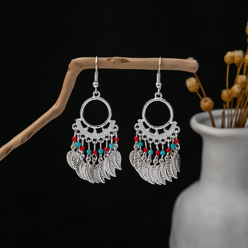 Li Ethnic Pure Silver Tribal Earrings