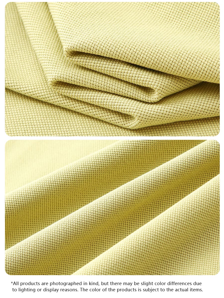 Close-up of a breathable polo shirt fabric with mesh ventilation, ideal for hot and humid Southeast Asian weather
