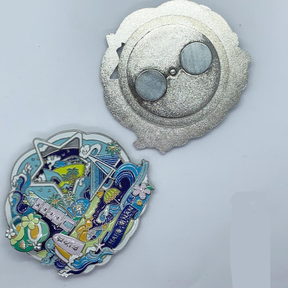 Hainan City Interactive Rotating Magnet - Oversized Souvenir Gift - Hainan Specialty