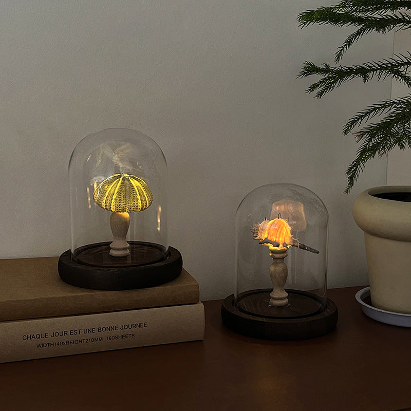 Ocean-Themed Sea Urchin Shell Night Light - Hainan Specialty