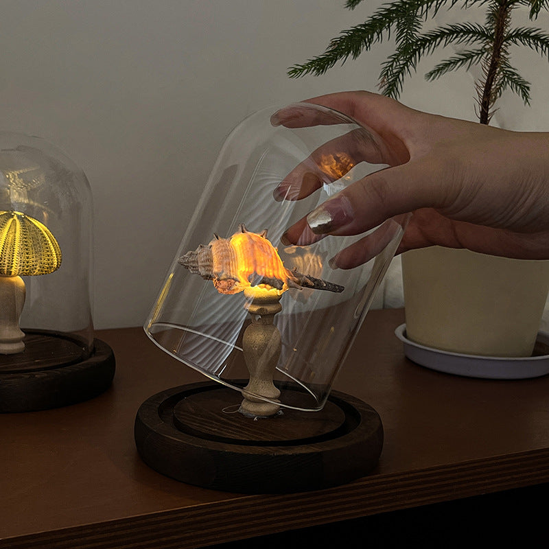 Ocean-Themed Sea Urchin Shell Night Light - Hainan Specialty