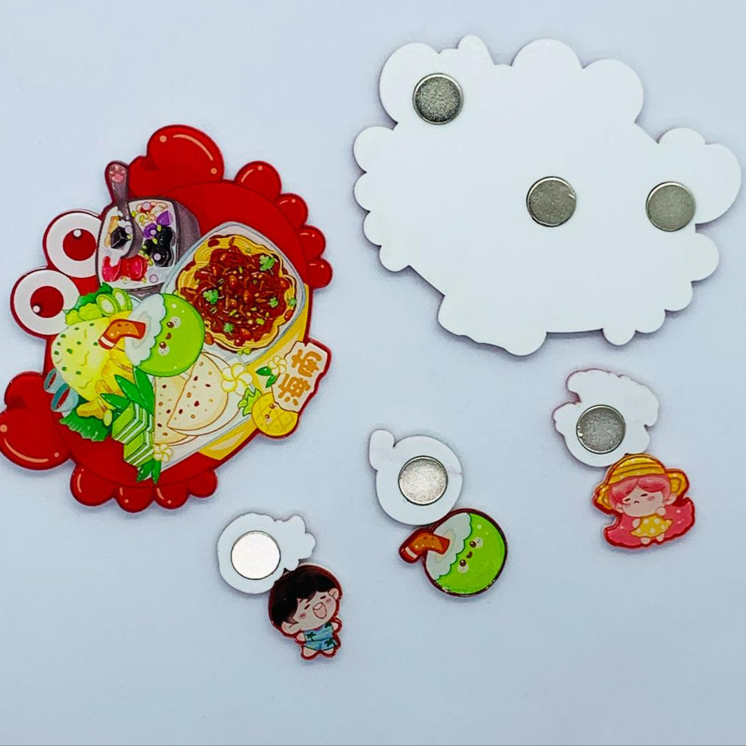 Hainan Island Food Cute Magnet Set - Travel Souvenir Gift - Hainan Specialty