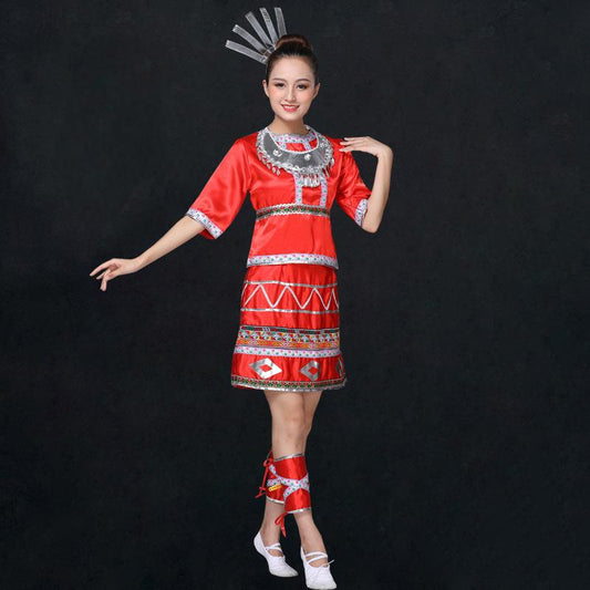 Hainan Li nationality, Gaoshan performance costumes, minority costumes, women's stage costumes - Hainan Specialty
