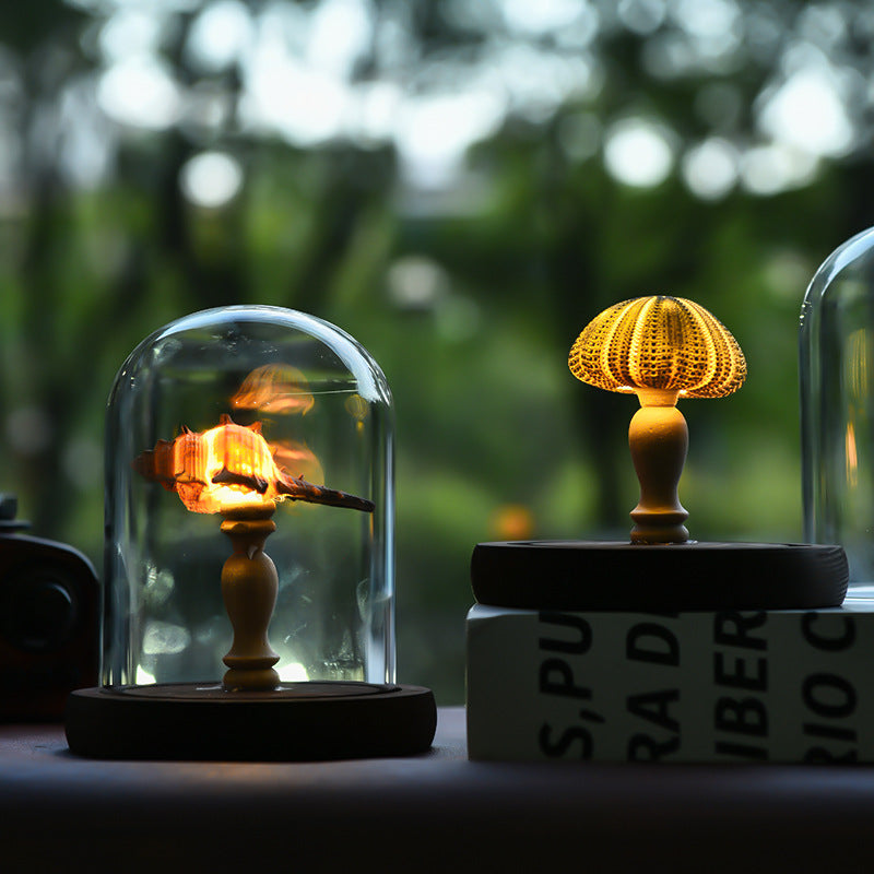 Ocean-Themed Sea Urchin Shell Night Light - Hainan Specialty