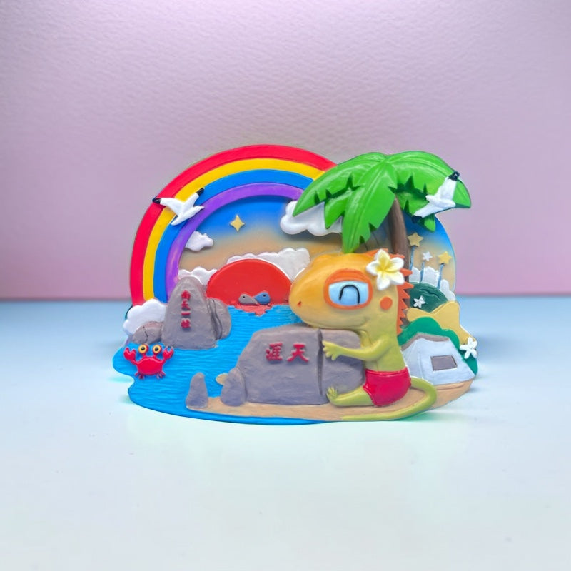 Hainan Tianyahaijiao Retro Fridge Magnet Souvenir - Hainan Specialty