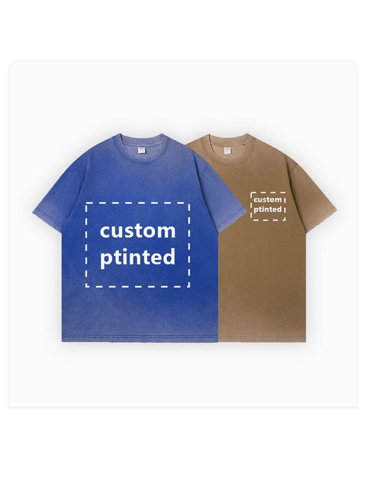 Retro Streetwear Soft Washed Distressed T-shirts Unisex
