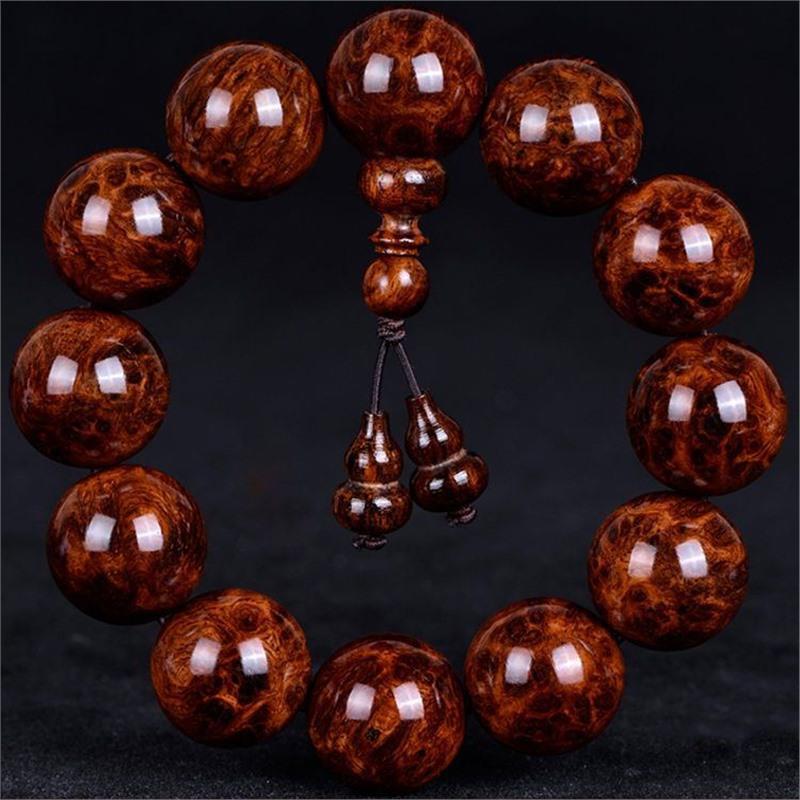 Handmade Huanghuali Wood Bead Bracelet - Hainan Specialty