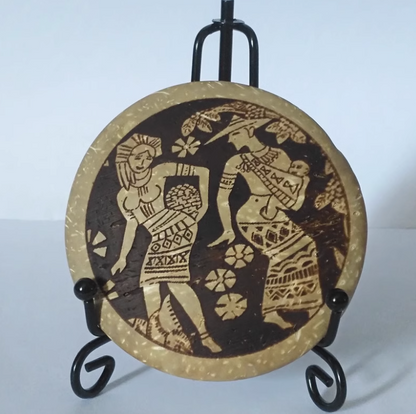 New Hainan coconut carving decoration and display craft painting