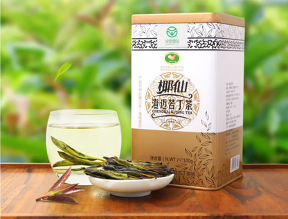 Hainan large leaf kuding tea special kuding original tender leaves herbal tea canned 100g Coconut fairy new tea