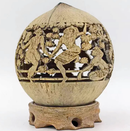 Hainan coconut carving pure hand-carved