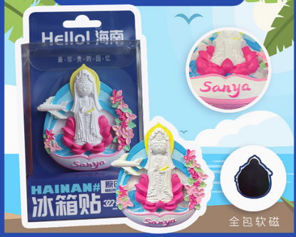 Sanya Nanshan Temple Nanhai Guanyin Tourism Souvenir Hainan Original Fridge Magnet