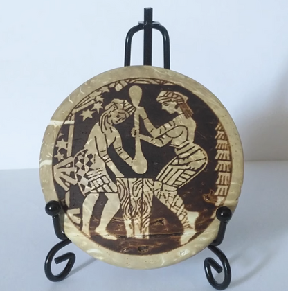 New Hainan coconut carving decoration and display craft painting