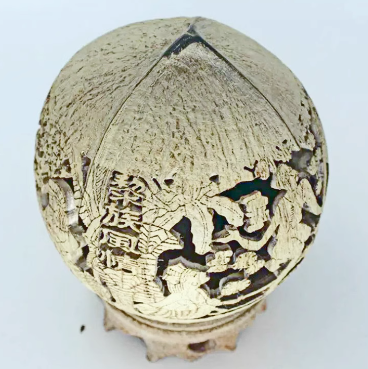 Hainan coconut carving pure hand-carved