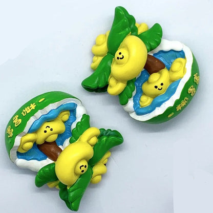 Sanya Wanning Fortune Coconut Hand-Painted Souvenir Magnet - Hainan Specialty
