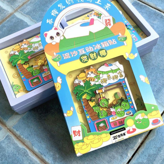 Interactive Coconuts Fridge Magnet Cute Hainan Souvenir - Hainan Specialty