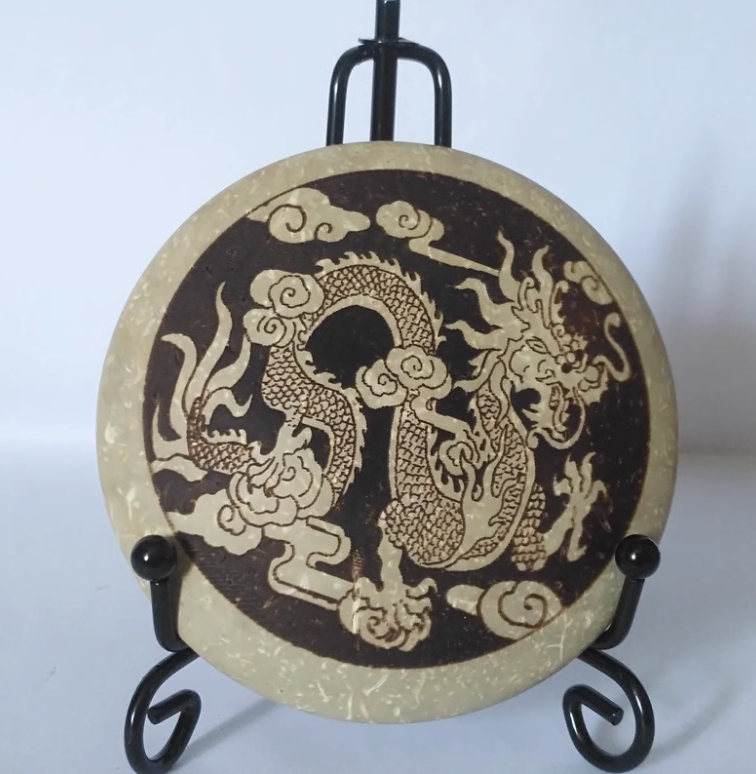 New Hainan coconut carving decoration and display craft painting