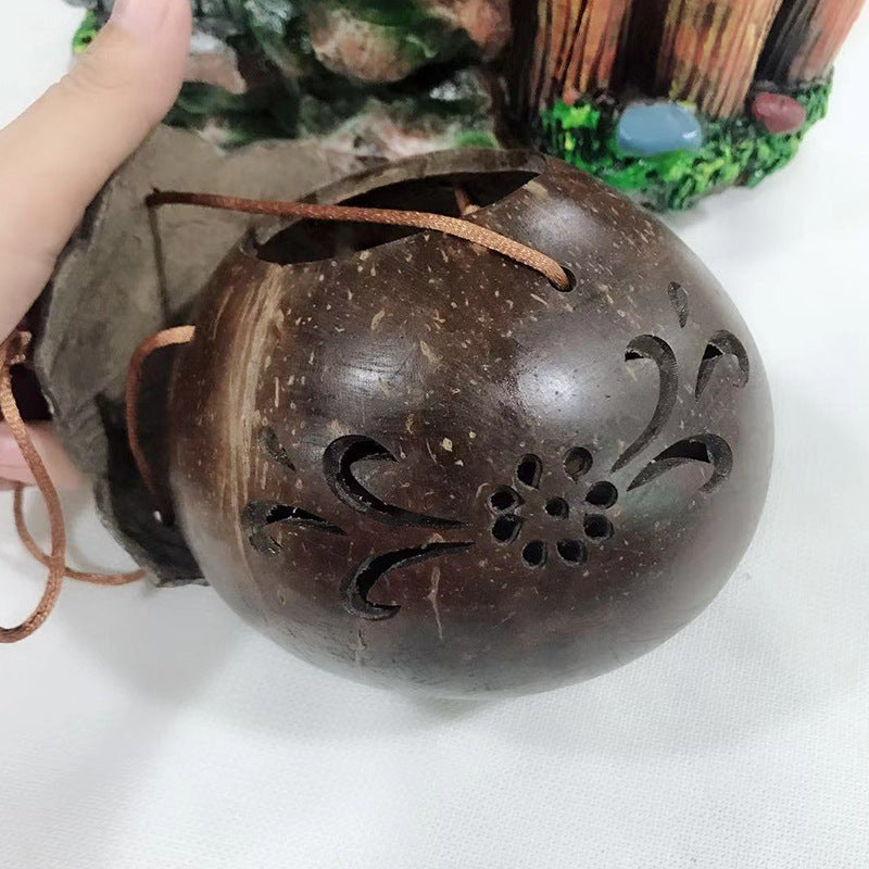 Hainan coconut carving coconut shell carving painting golden peach office and home decoration handicraft decoration