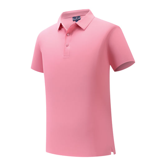 Pink Polo Shirt Cotton Seamless Corporate Wear