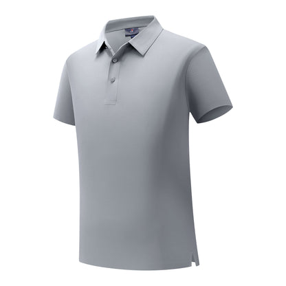 Gray Polo Shirt Cotton Seamless Corporate Wear
