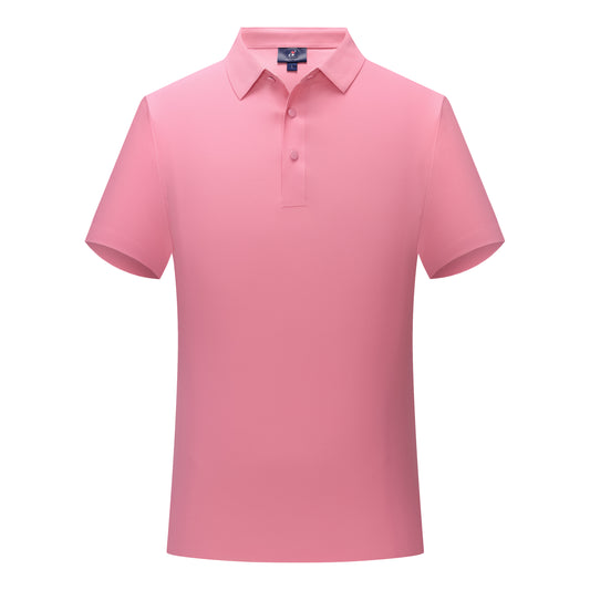 Pink Polo Shirt Cotton Seamless Corporate Wear
