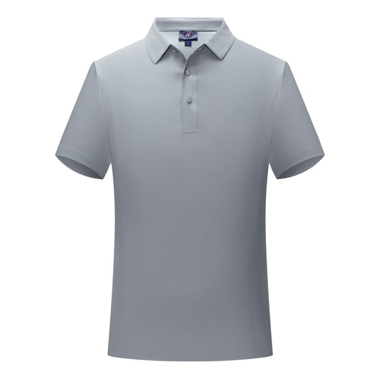 Gray Polo Shirt Cotton Seamless Corporate Wear