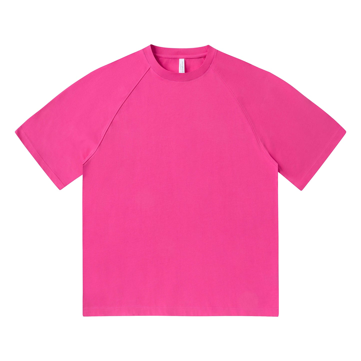 Custom Pink Drop Shoulder Cotton Crew Neck T-shirts