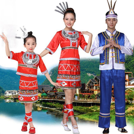 Hainan Li nationality, Gaoshan performance costumes, minority costumes, women's stage costumes