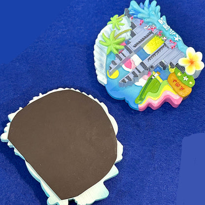 Hainan Cave Scenic Hand-Painted Acrylic Magnet - Hainan Specialty