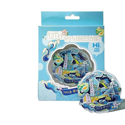 Hainan City Interactive Rotating Magnet - Oversized Souvenir Gift - Hainan Specialty