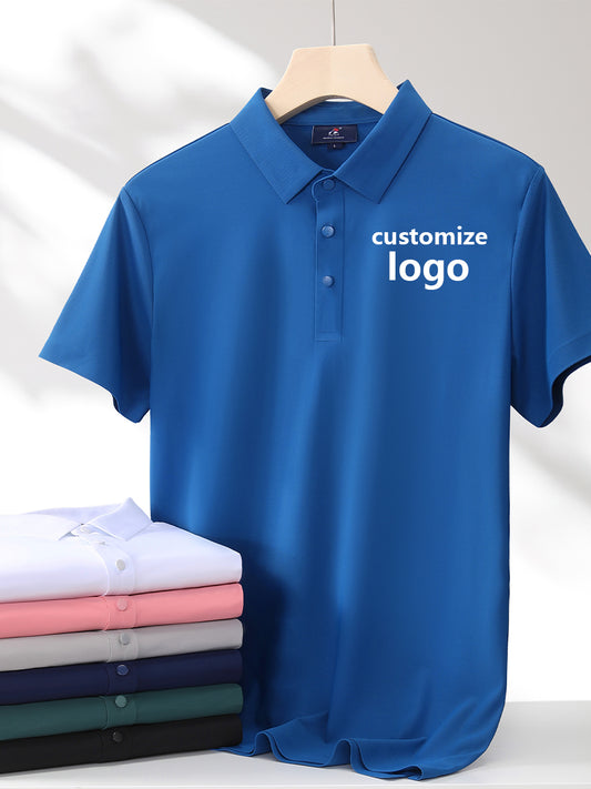 Custom Logo Seamless Polo Shirt Cotton Luxury Corporate Wear